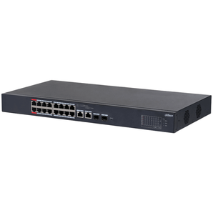 DAHUA CS4218-16ET-135 - Switch PoE, 16 puertos PoE, 135 W, administrable, 18 puertos, 2 uplink/SFP, 10/100/1000, gestión en nube
