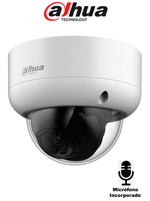DAHUA DH-HAC-HDBW1801EAN-A - Cámara HDCVI domo 4K, lente 2.8 mm, Super Adapt, micrófono, WDR real, IP67, IK10, ángulo 106°
