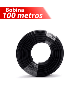 Cable fotovoltaico negro 100 m, 6 mm², 10 AWG, libre de halógenos, 1 kV AC / 1500 V DC