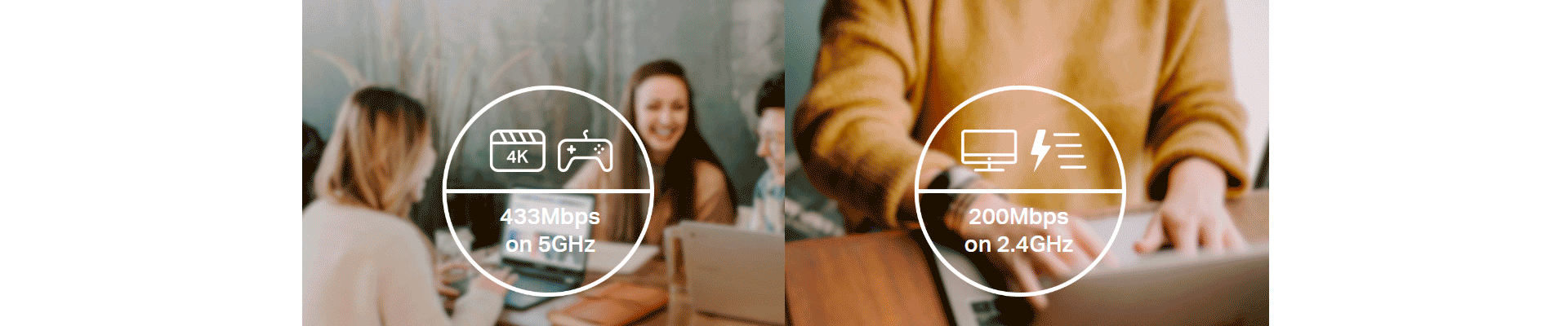 Adaptador de banda dual de alta velocidad 