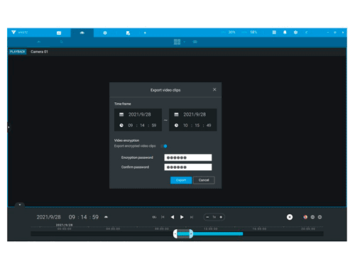 Clips de vídeo protegidos con contraseña.