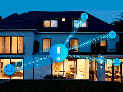 Aumente su cobertura de Wi-Fi hasta 10,000 pies cuadrados.