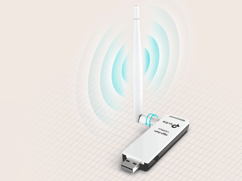 Antena desmontable de alta ganancia para un alcance maximizado.