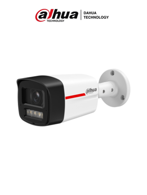 DAHUA DH-IPC-HFW2449TL-S-PROX - Cámara IP bullet 4 MP WizColor X, lente 2.8 mm, audio 2 vías, luz cálida 30 m, PoE