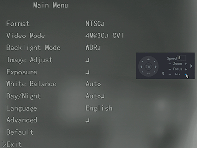 Menu OSD 