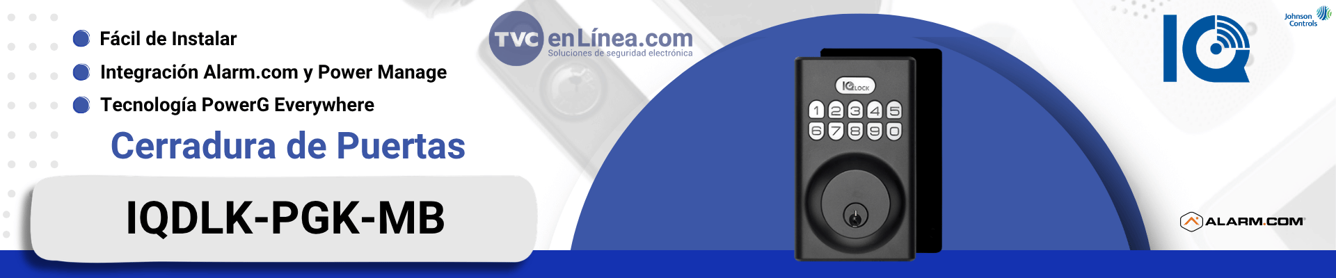 Cerradura de Puerta Inteligente Qolsys IQDLK-PGK-MB PowerG negro mate ( Matted Black )