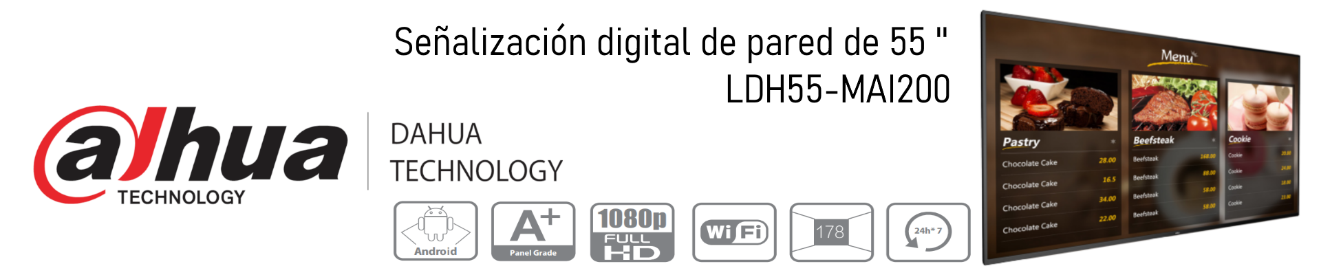 Pantalla digital SIGNAGE LCD 55 pulgadas / ANDROID 