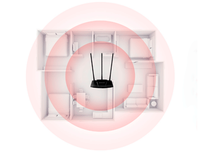 Cobertura ampliada de Wi-Fi y conexiones estables