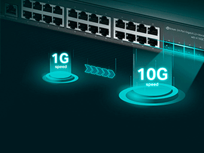 Switch empresarial con enlace ascendente 10G