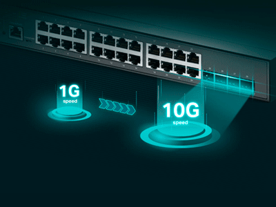 Switch empresarial con enlace ascendente 10G