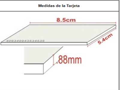 Especificaciones.