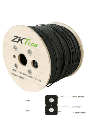 TCE - Fibra Óptica Drop G.657A2/Monomodo/1 Hilo/LSZH/Interior - Exterior/Kevlar/FRP/Ideal para CCTV y Redes/Carrete de 2 KM