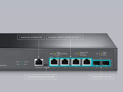 Conexión ultrarrápida con puertos 10GE completos