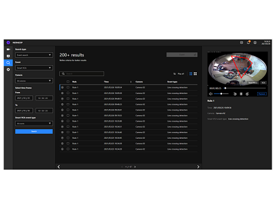 Búsqueda de eventos con Smart VCA.