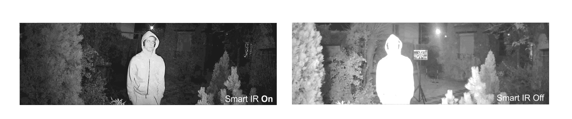 Con smart IR los rostros de las personas los podrá apreciar perfectamente en la noche.