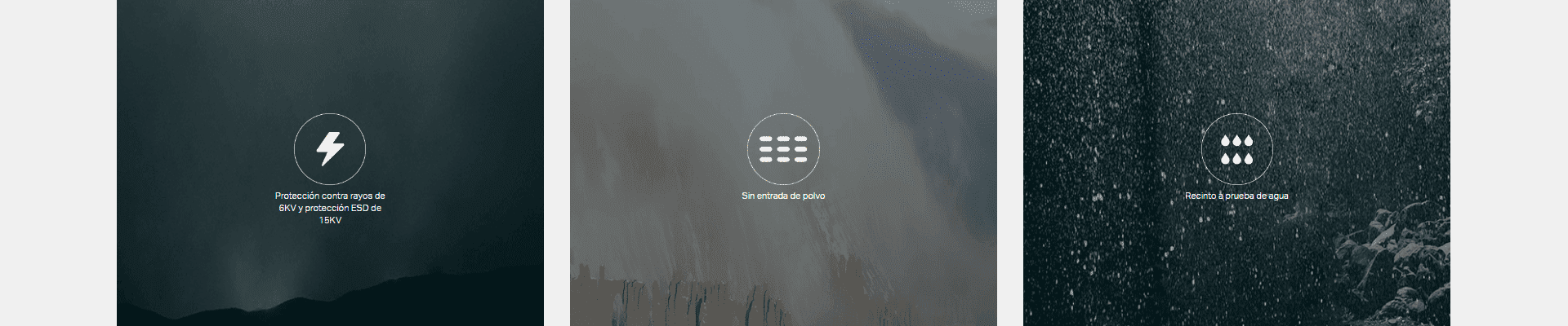 Carcasa resistente a la intemperie especialmente diseñado para ambiente al aire libre